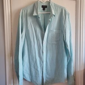 CPO Provisions Mens Plaid Cotton Linen Blend Button Down Shirt Size M preppy UO